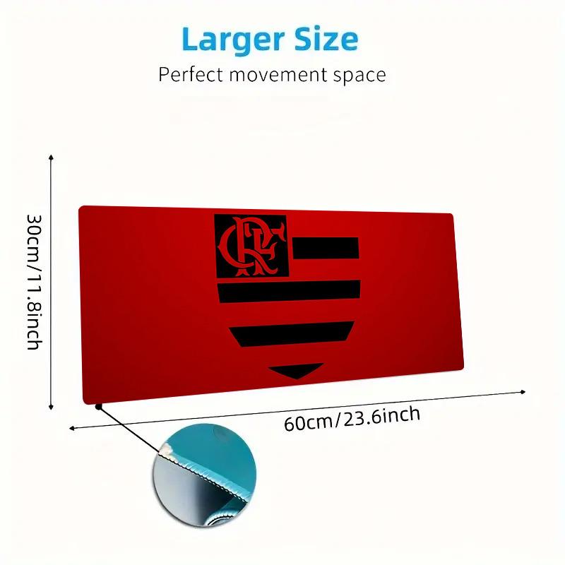 Flamengo Print  Cushion Non-slip Laptop Tablet Big Mousepad XXL Mat Mini PC Playmat With Lock edge