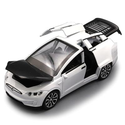 Modelo de Coche Tesla de Alta Simulación a Escala 1/36 para Modelo de Coche de Aleación Tesla Vehículos de Juguete Diecasts Coches de Juguete Juguetes para Niños Retráctil Regalos para Niños