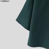 INCERUN Übergroße Herren Reverskragen 3/4 Ärmel Print Retro Knoten Lässig Locker Strickjacke Hemden Oberteile
