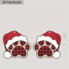 Charming Red Santa Claus Dog Paw Acrylic Dangle Earrings for Women Creative Christmas Earrings Festive Earrings Holiday Earrings Christmas Gift
