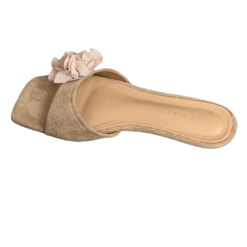 Fashion Flower Women Slippers Flats Casual Shoes Dress Woman Sandals 2025 Summer Beach Flip Flops New Fashion Cozy Sandalias De Mujer