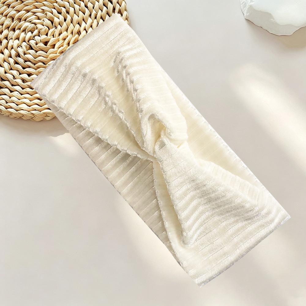 Stretch Fabric Fabric Headband Solid Color Elastic Headband Knot Cross Headband Washing Face