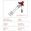 Concrete Electric Mixer Powerful Handheld Putty Powder Paint Coating Mixer Cement Double Head Plastering Machine Plastering Tool
