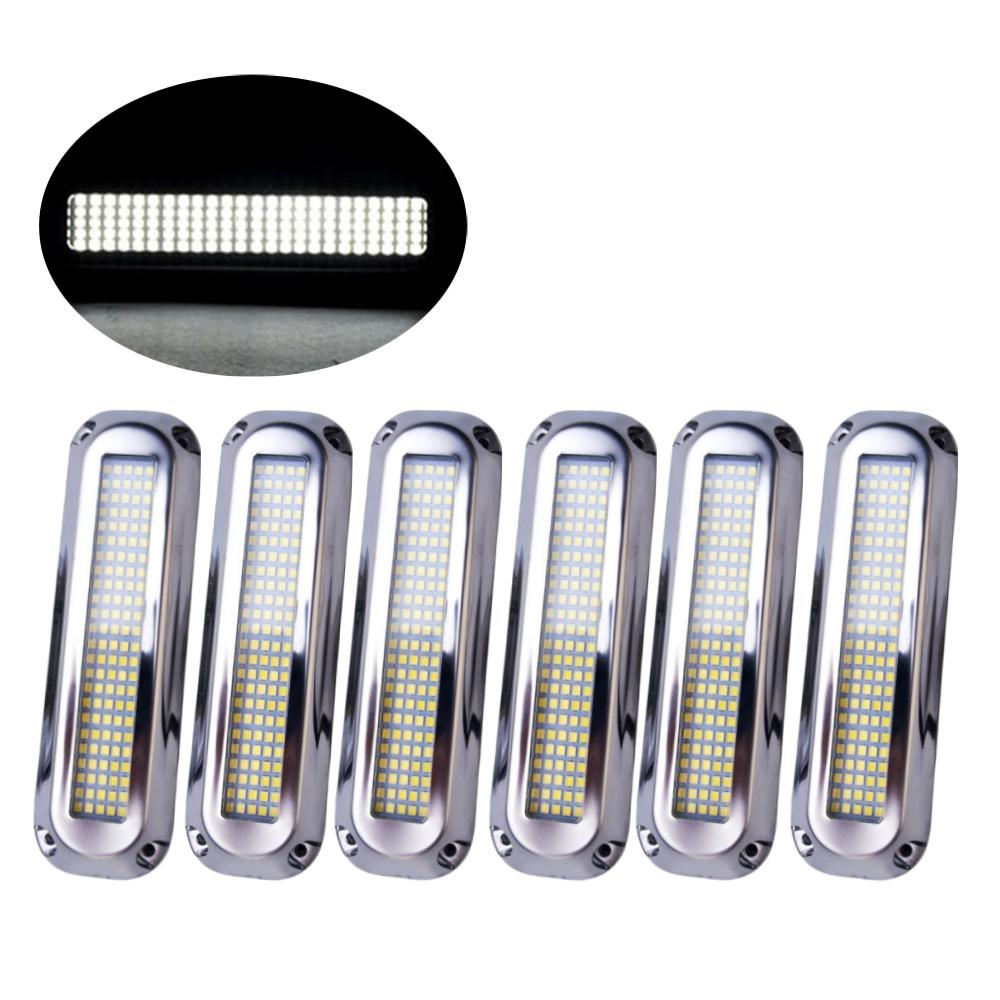 6PCS Underwater Boat Lights 120LED Submersible Navigation Lights 12v/24v Led Waterproof Boats Lighting Yacht Marine Accessories