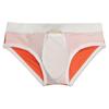 UXH Men's Color Block Fashion Thong Swimsuit with Comfortable Cup Pouch