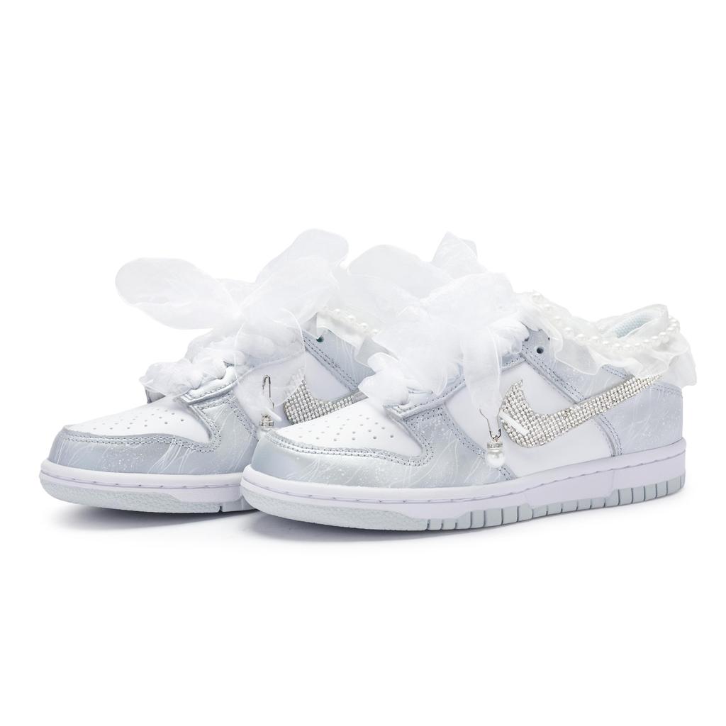 Nike Dunk 811 Manufacturing, Love Of A Lifetime, Special Shoe Box Low Top Skateboard Shoes GS White Silver DH9765-102(Team80-S-BOX)