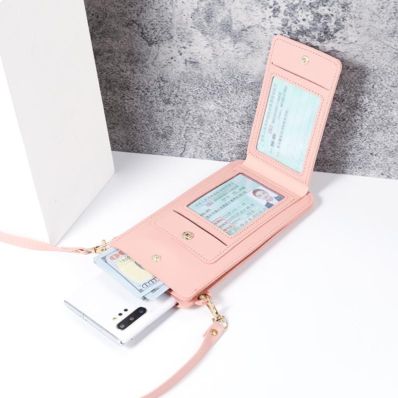 Crossbody Mobile Phone Cover Women Bag Universal Model Organizer Cell Pocket Touch Screen Case Wallets Shoulder Bags PU Handbag