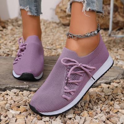 Women's Casual Sneakers Breathable and Versatile Side-lace Construction Women Shoes