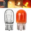 2Pcs T20 Halogen Lamp Glass Daytime Running Light Turn Signal Light Stop Brake Tail Lamp Bulbs 7443 W21/5W Bulbs 7