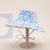 Women's Spring Summer Flower Print Bucket Hat Foldable Sunshade Casual Korean Style Outdoor Sun Hat Cloth Sunhat