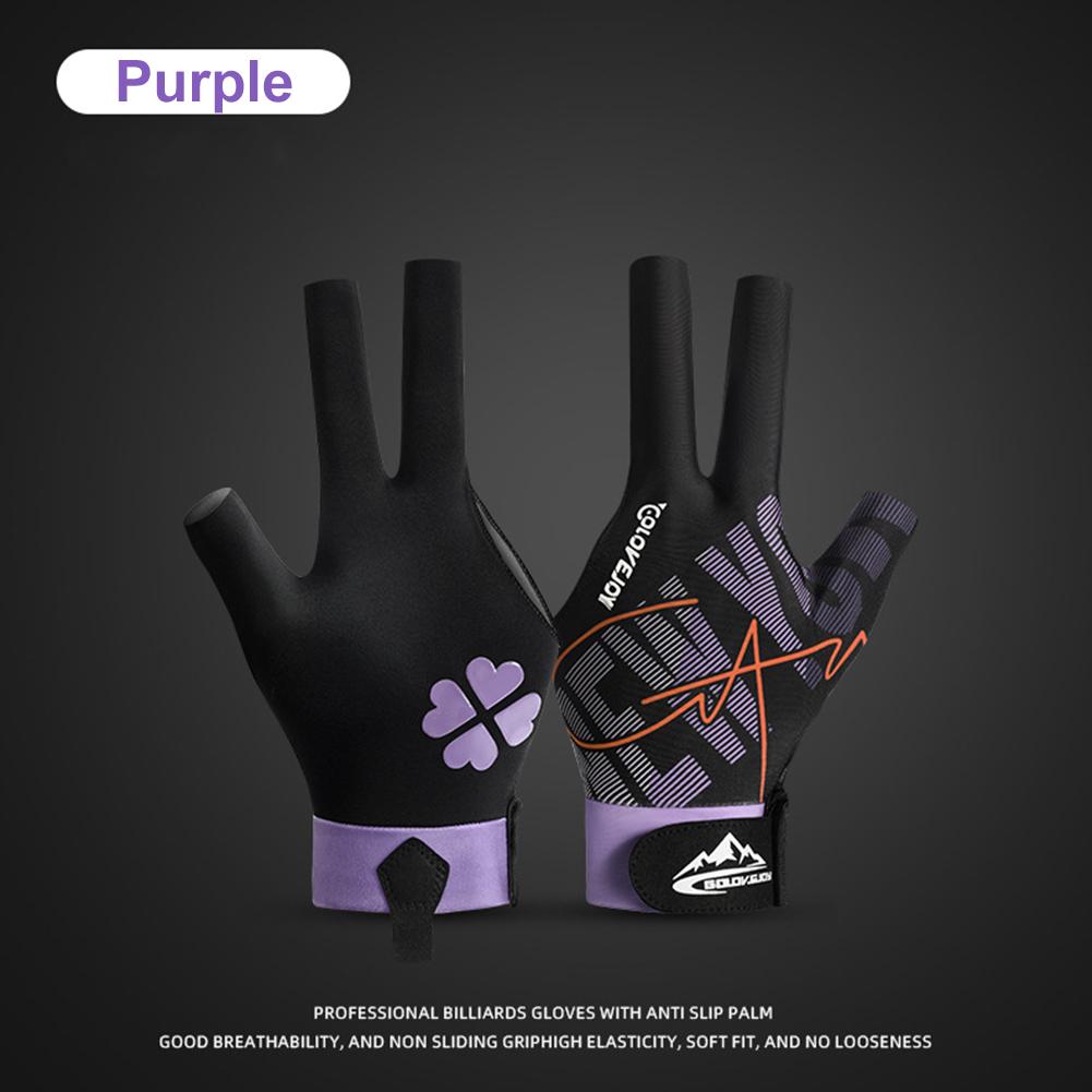 3 Finger Left Hand Pool Glove Adjustable Billiards Glove Snooker Shooting Glove Non Slip Stretchy Billiards Accessory