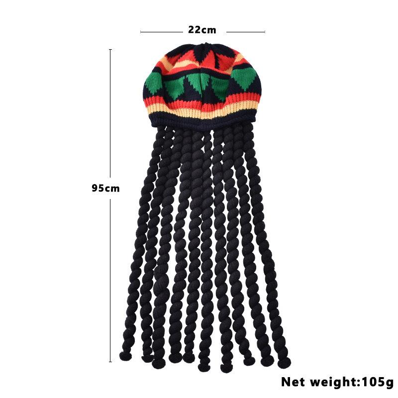 Halloween Beret Hat Fake Braids Costume Accessory For Halloween Party Stylish And Unique Beret For Spooky Celebrations Fun And Creative 