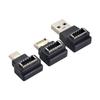 cablecc USB-Frontpanel-Header Buchse auf Stecker Motherboard Erweiterungsdaten Winkeladapter 3 Stück 3.1 Typ-E Typ-A & Typ-C USB-C