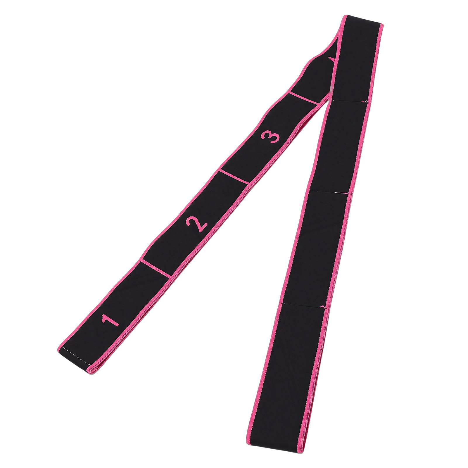 

Fitness Resistance Bands 8 Section Elastic Exercise Band for Stretching and Pink
