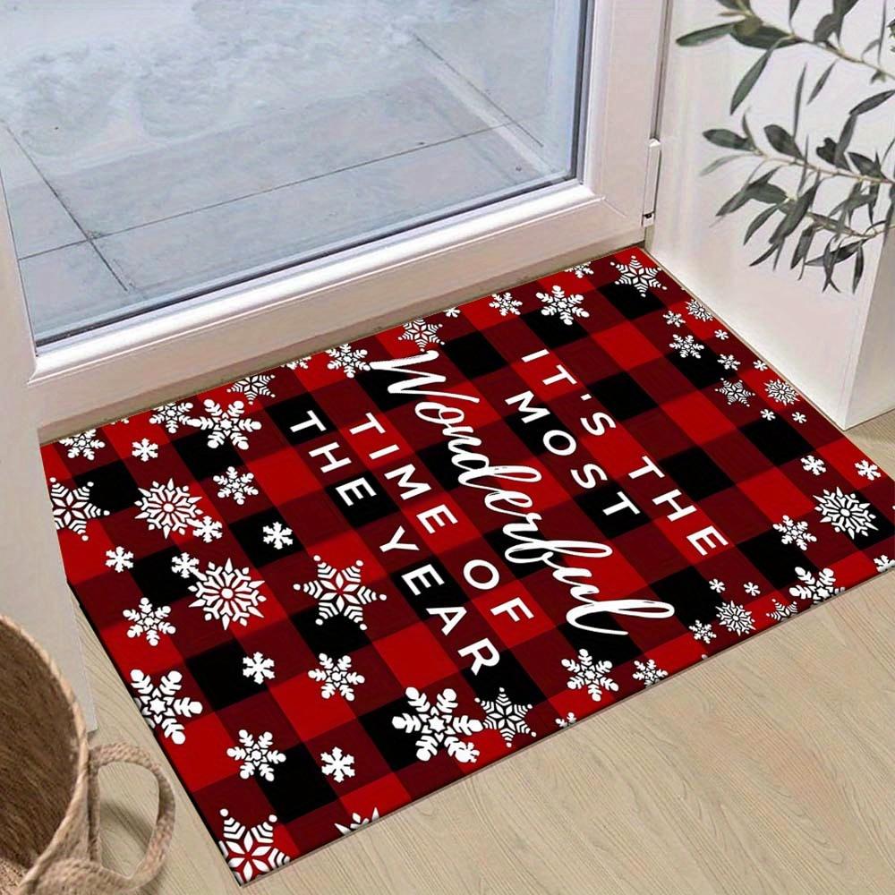 

1pc Snowflakes and Christmas Area Rug, Slip-Resistant, Easy-Clean, Stain-Resistant, Perfect for Cozy Living Rooms, Bedrooms, Kitchens, Offic 60cm by 90cm