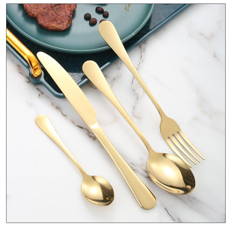 24Pcs Stainless Steel Dinnerware Cutlery Gift Box Set Knife Fork Spoon Specular Light Tableware Flatware Set Kitchen Accessories