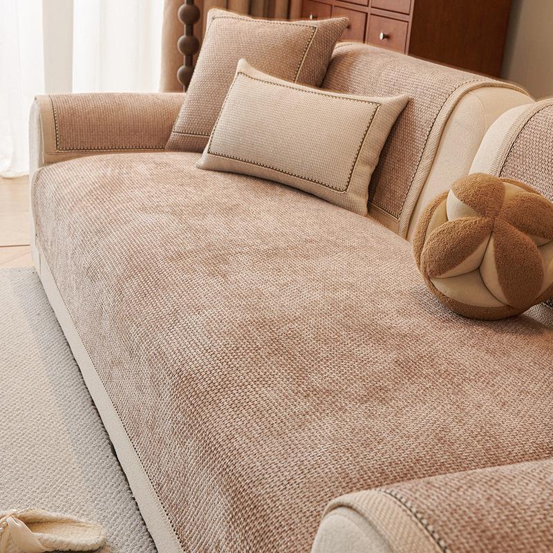 2025 French High-End Chenille Sofa Cushion: All-Season Non-Slip Seat and Sofa Cover