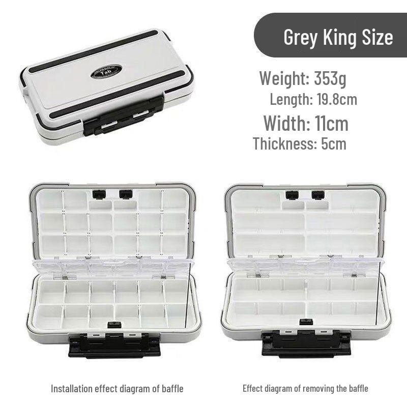 Tragbare Mehrzweck-Angelkasten mit Haken, Schnüren und Ködern