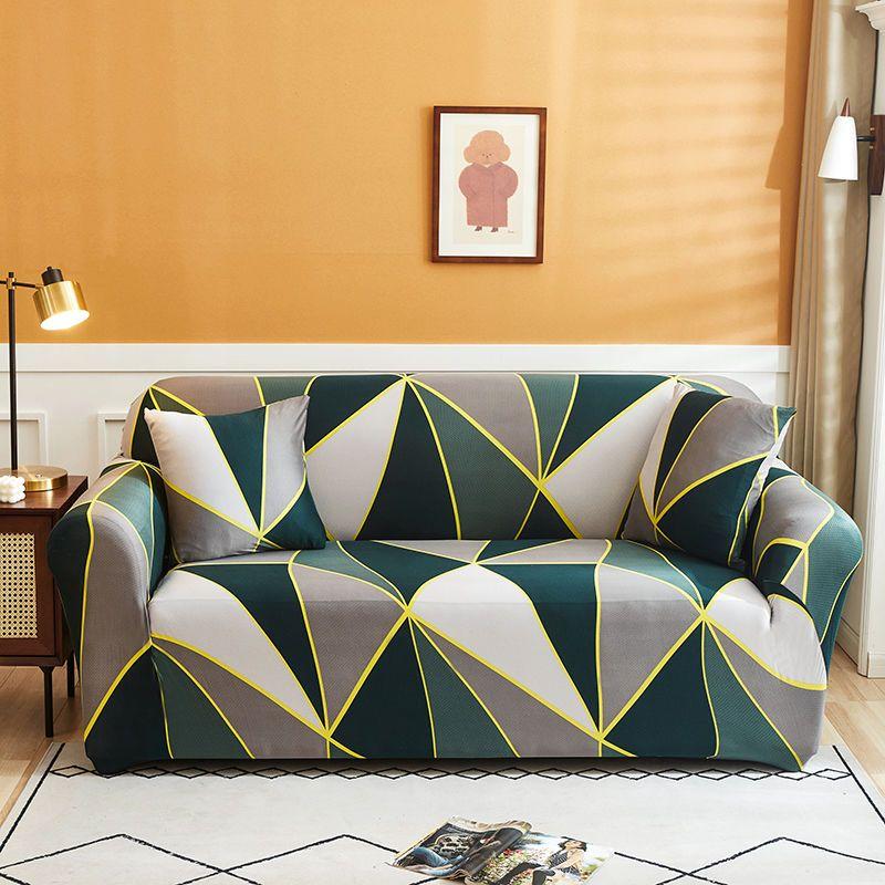 Geometric Art Storm Sofa Cover, Soft and Comfortable, Elegant and Beautiful, Elastic Fabric Design, Brings Vitality to Home, Furniture Protection