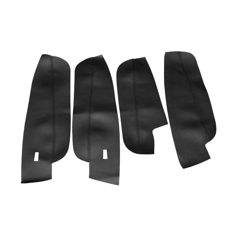 4pcs Soft Leather Door Armrest Cover For VW Tiguan 2017 2018 2019 Car Interior Accessories Door Armrest Panel Cover Trim чёрный