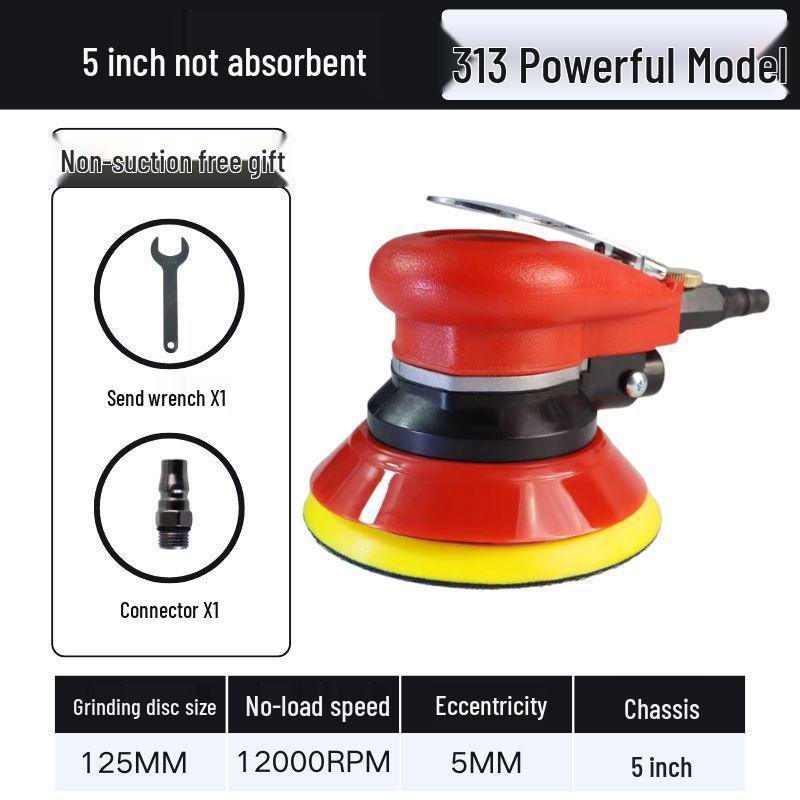 5" & 6" High-Speed Pneumatic Sander and Polisher, Model 313 Handheld Air Grinder
