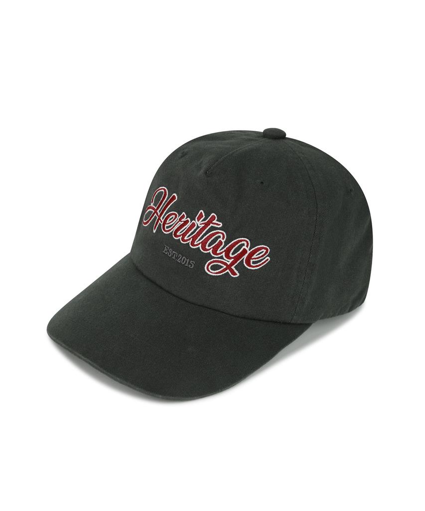VERUTUM Heritage Logo Bio-Washed Cap Charcoal