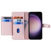 For Samsung Galaxy S24 Case Magnetic Drop-proof Cover Leather Stand Cover with 2 Straps