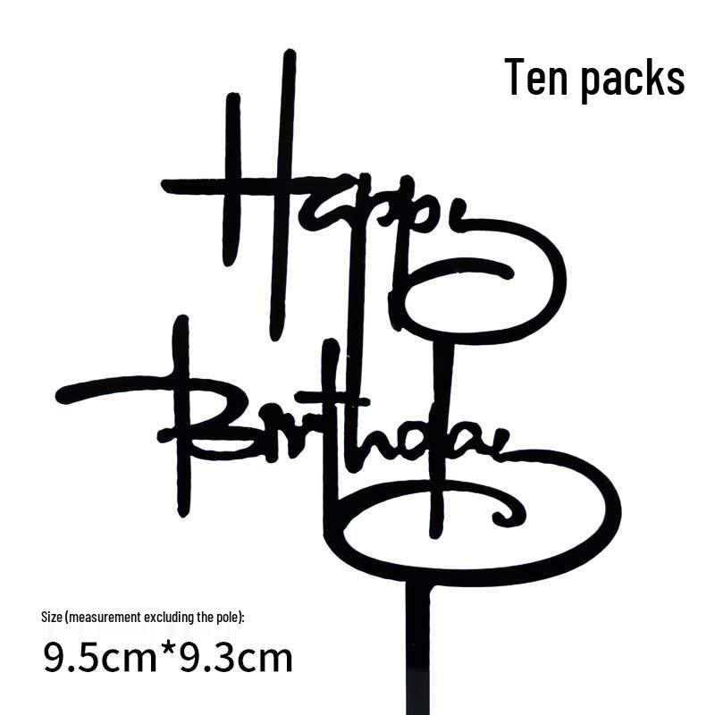 50-Pack Acrylic 'Happy Birthday' Cake Toppers - Popular Party Decorations with Free Shipping