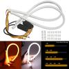 2PCS DRL LED Car Daytime Running Light 30CM 45CM 60CM Universal Waterproof Flowing Flexible White Turn Yellow Turn Signal Lamp