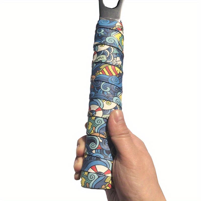 

2 шт. новий матовий друк потовідвідна стрічка, кольорова сітчаста пір яна ракетка ручка клей, суха нековзна та антиперспірантна стрічка 3 см