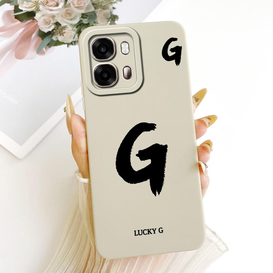 For OPPO A6s CPH2789 Lucky Initial Letter Phone Case For Oppo A6s 4G CPH2815 A 6S 5G Soft Silicone Shockproof Cases Bumpers