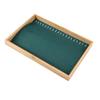 Velvet Bamboo Jewelry Display Tray Ring Earring Necklace Bracelet Pendant Organizer Jewelry Storage Tray For Drawer