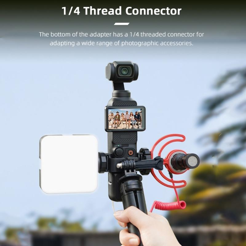 Adattatore Shoe Fredda Versatile per Gabbia Fotocamera per Pocket 3 Clip per Zaino Fotografico Perfetto per Riprese all'Aperto Fotografia di Viaggio