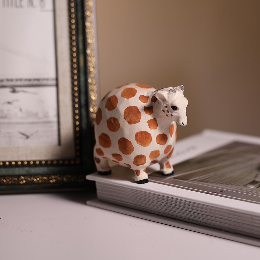 

Ручная работа по дереву Домашний декор decoraciones para el hogar Настольные аксессуары Декор для комнаты Статуэтка жирафа ручной работы оранжевый