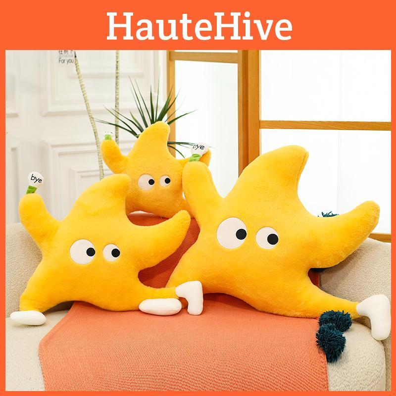 Star Plush Pillow With Running Posture Design For Kids Bed Headboard Decor