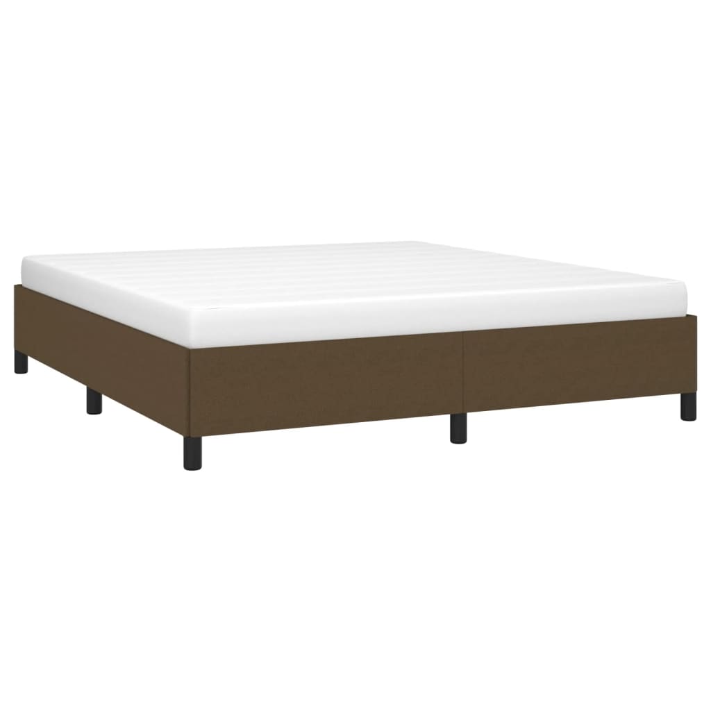 Vidaxl Rama Łóżka Bez Materaca, Ciemnobrązowa, 160X200 Cm, Tkanina