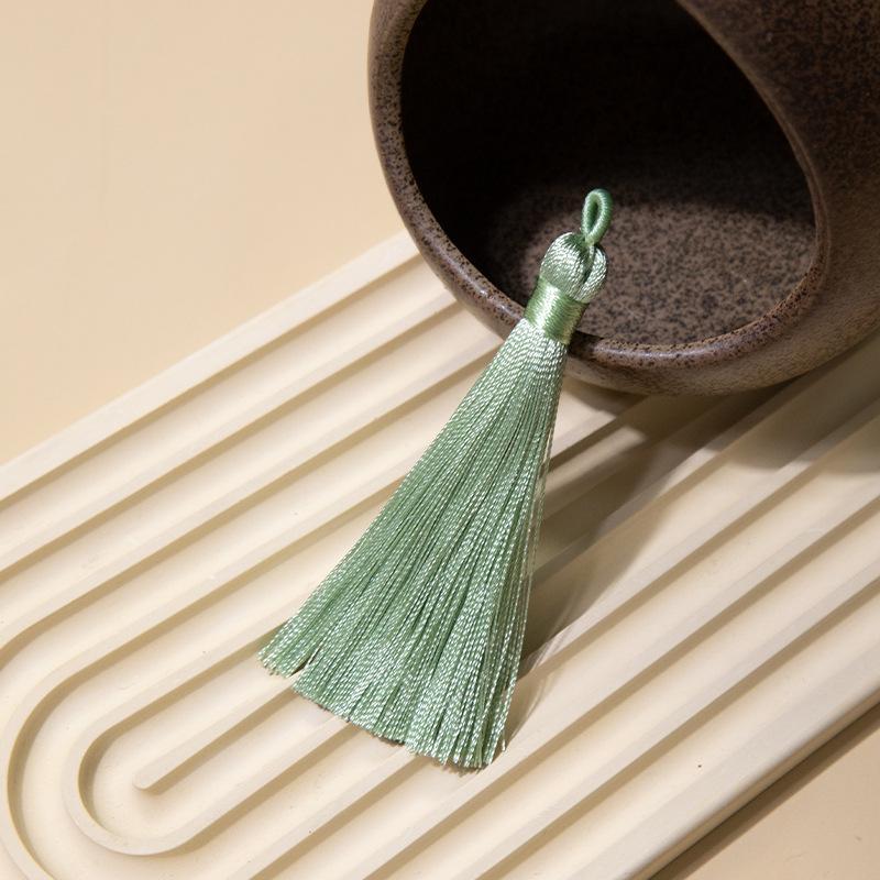 8Cm Pull Circle Fringed Ear Polyester Fringed Antique Hanging Ear Bookmark Sachet Jewelry Accessories Diy Small Pendant
