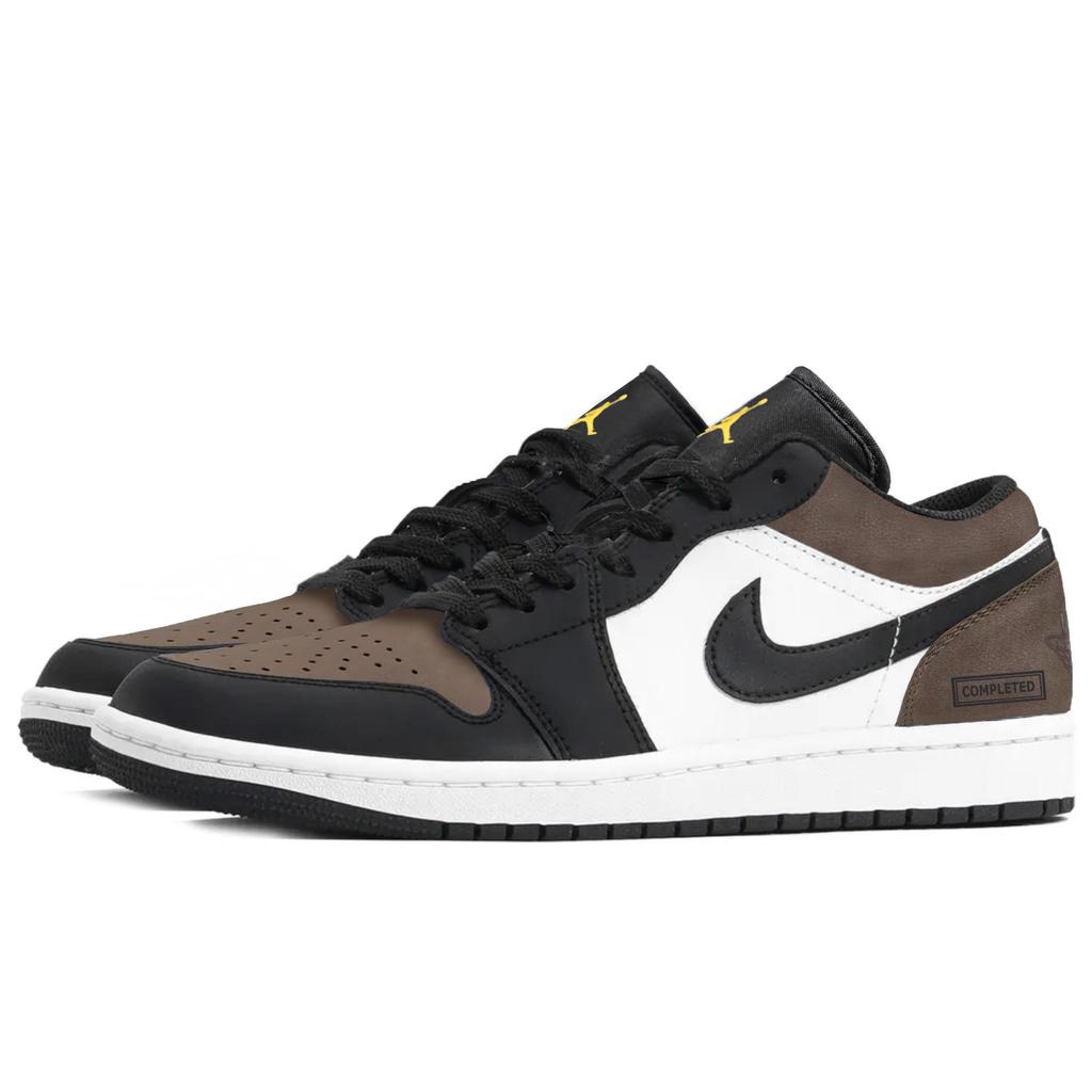 Jordan Air Jordan 1 Abrasion Resistant Abrasion Resistant Low Top Vintage Basketball Shoes Unisex Black Brown DC0774-101(Team973-)