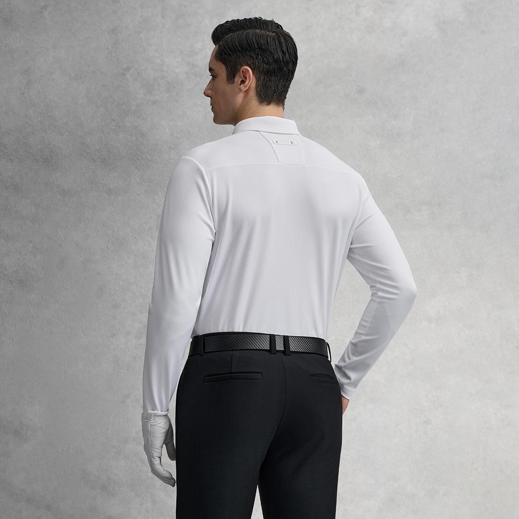 Fila Golf Series Fashion Simple Classic Sports Casual Training Golf Quality Versatile Comfortable Long Sleeve Polo Shirt Men Tops A11M615227FWT