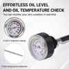 Motorcycle Fuel Tank Caps CNSPEED M20x2.5 with Oil Temperature Gauge 0-200 Pointers Thermometer Cap Cover with 117MM Probe