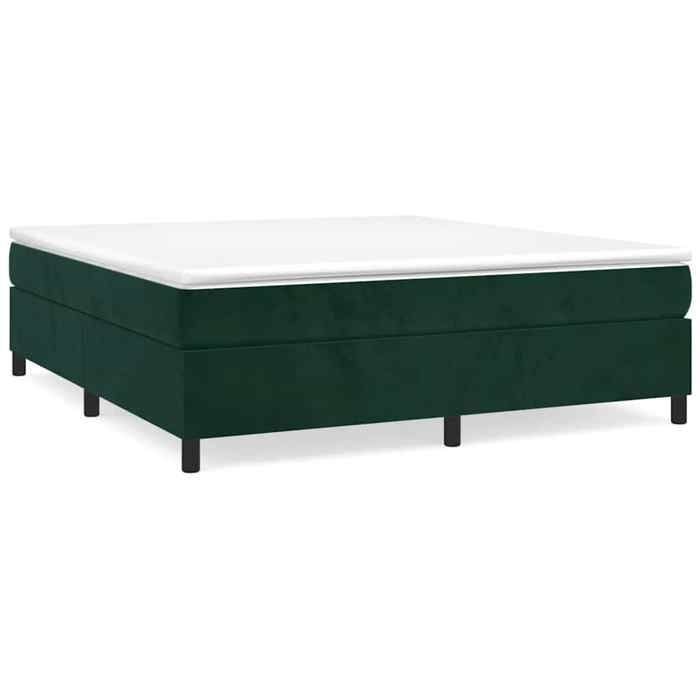 Cadre de lit avec matelas - Maison Exclusive - Vert foncé - 200x200cm - Velours doux