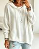 2026 Women's European & American Knit Hooded Drawstring Long Sleeve Loose Sweater Outerwear
