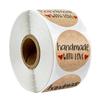 100-500pcs Kraft Paper Label Handmade Circular Self-adhesive Label Baking Party Decoration Wedding Decoration 1 Inch Sticker
