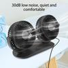 Portable Car Fan Double Head Car USB Fan Strong Wind Low Noise Cooling Device 360-Degree Rotation Dashboard Accessories For