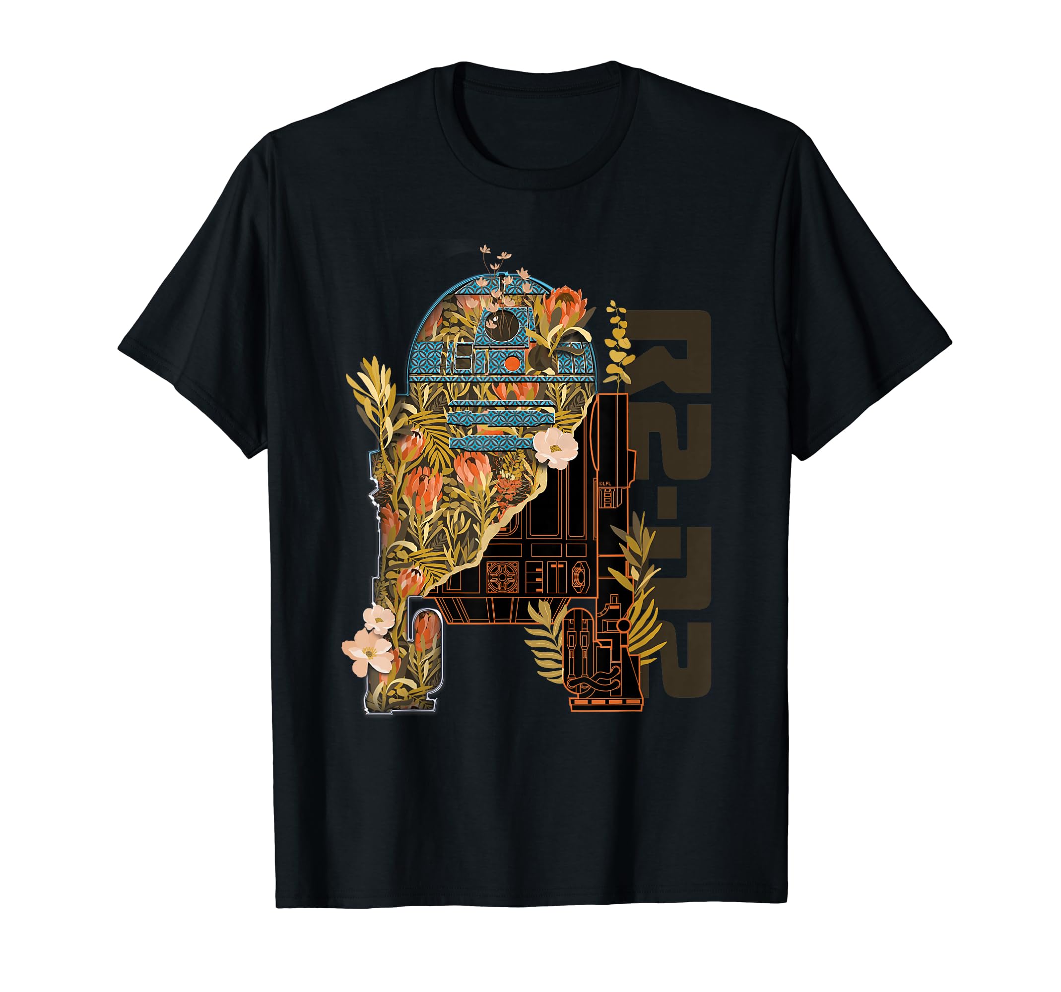 Star Wars R2-D2 Artoo-Deetoo Droid Floral Garden Reimagined T-Shirt