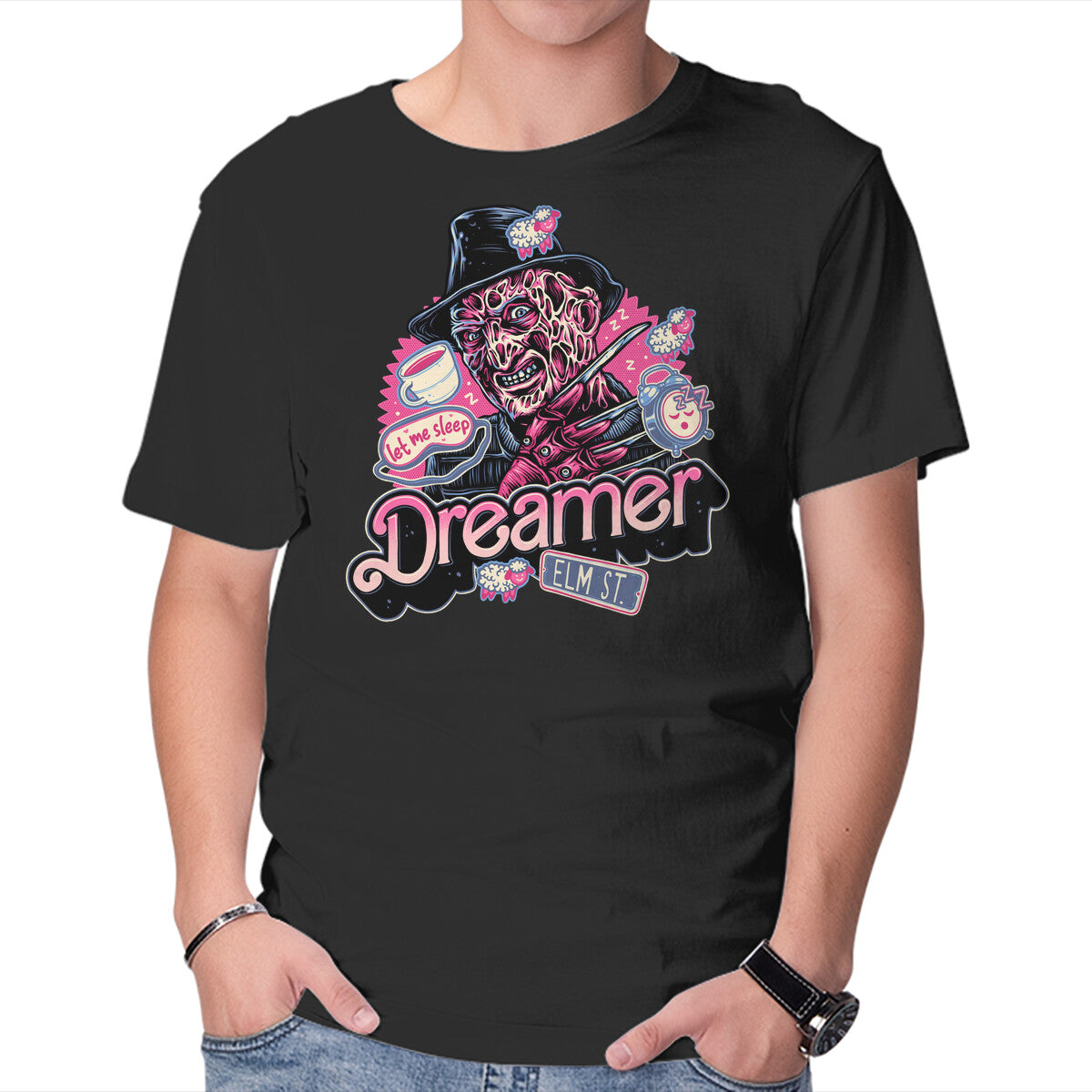 Unisex Crew Neck T-Shirt Dreamer Love Graphic Short Sleeve Casual Tee L