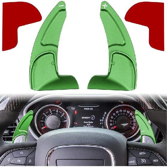 Steering Wheel Shift Paddle Extended Shifter Trim Cover For Dodge Challenger Charger Durango RT & Scat Pack 2015-2024, For Jeep Grand Cherokee 2014-