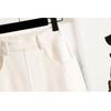 DIMANAF 2026 Summer Plus Size Women Pants Elastic Waist Oversize Loose Casual Lady Shorts Cotton Solid Black White 5XL