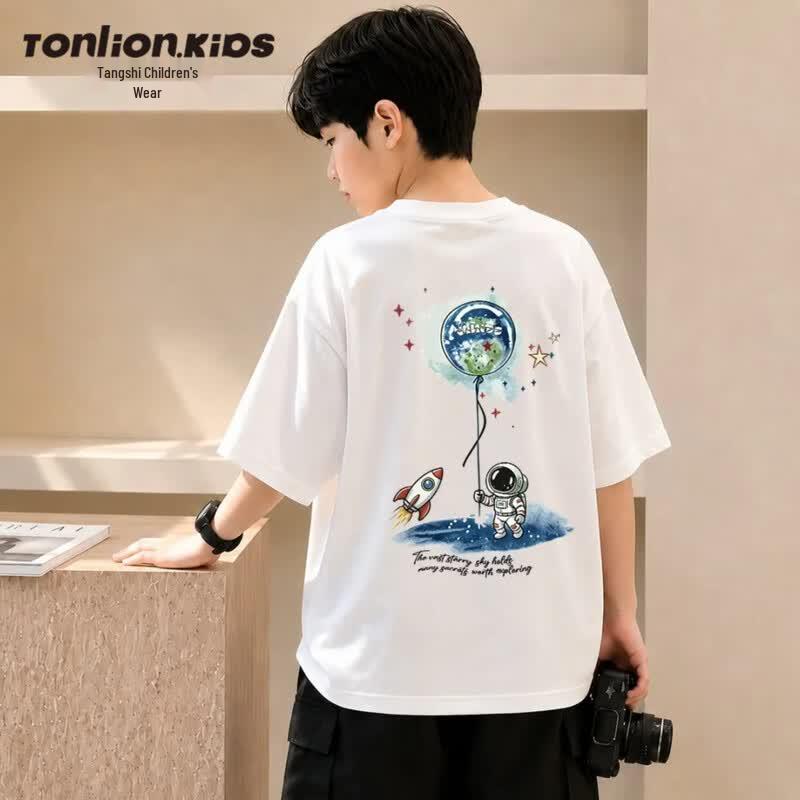 Tonlion Boys 2026 Summer Short-Sleeve T-shirt L