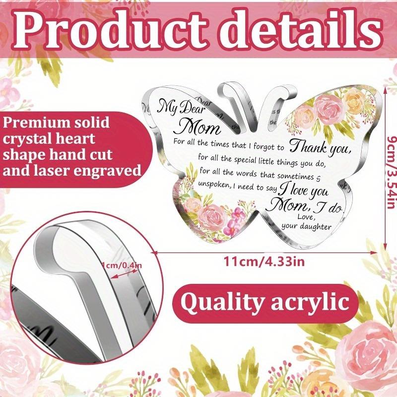 Grateful Mom Acrylic Sign - Heartfelt Birthday & Christmas Gift from Family